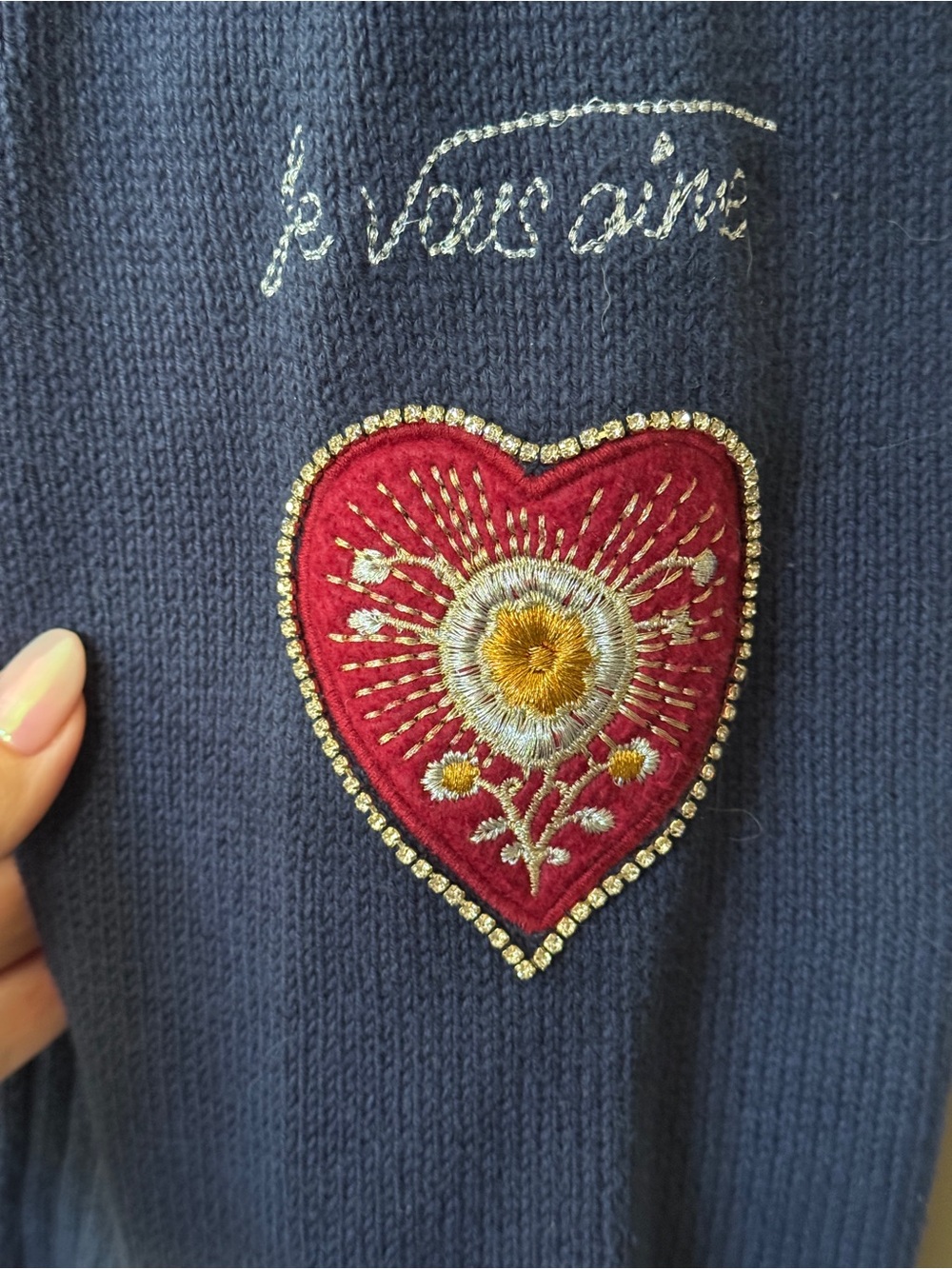 Maeve Embellished V-neck Cardigan Sweater - Picture 6 of 8